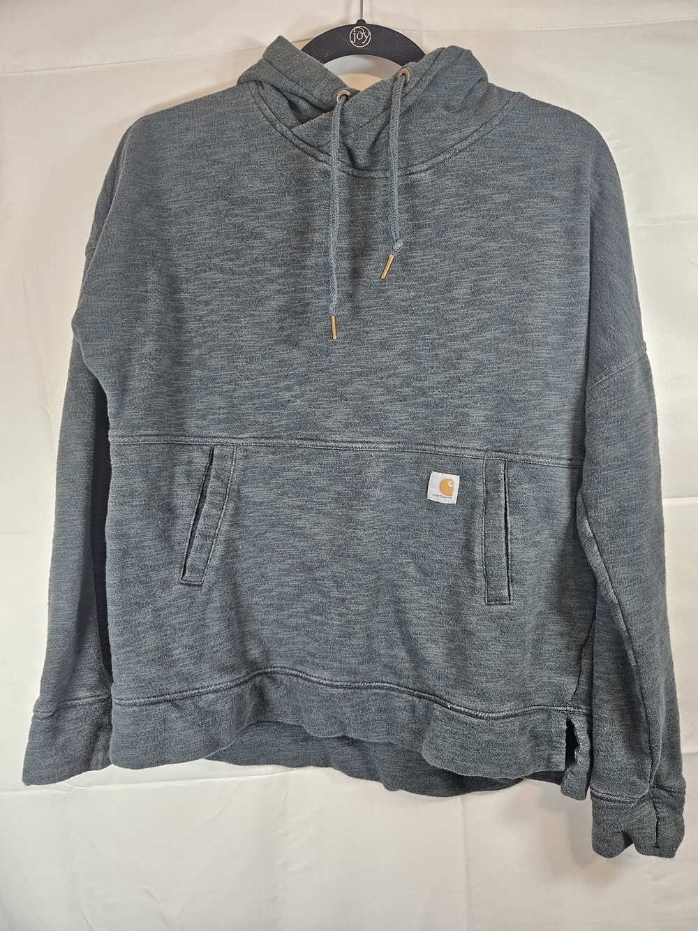 Carhartt Women's Heather Charcoal Pullover Hoodie Relaxed fit Casual Workwear